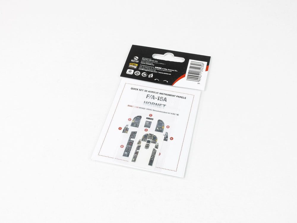 Red Fox RFS-48083 1:48 F/A-18A Hornet 3D Instrument Panel
