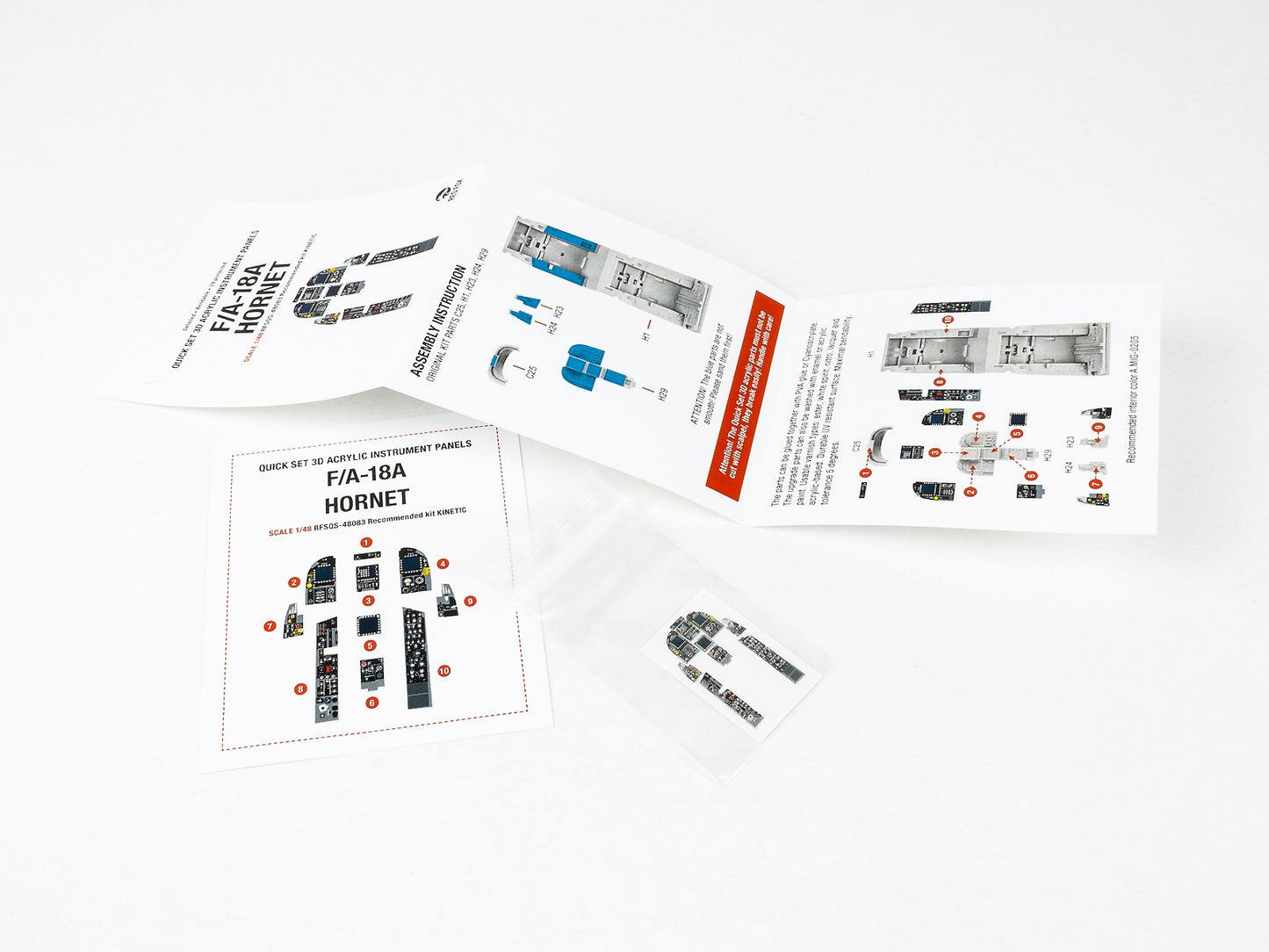 Red Fox RFS-48083 1:48 F/A-18A Hornet 3D Instrument Panel