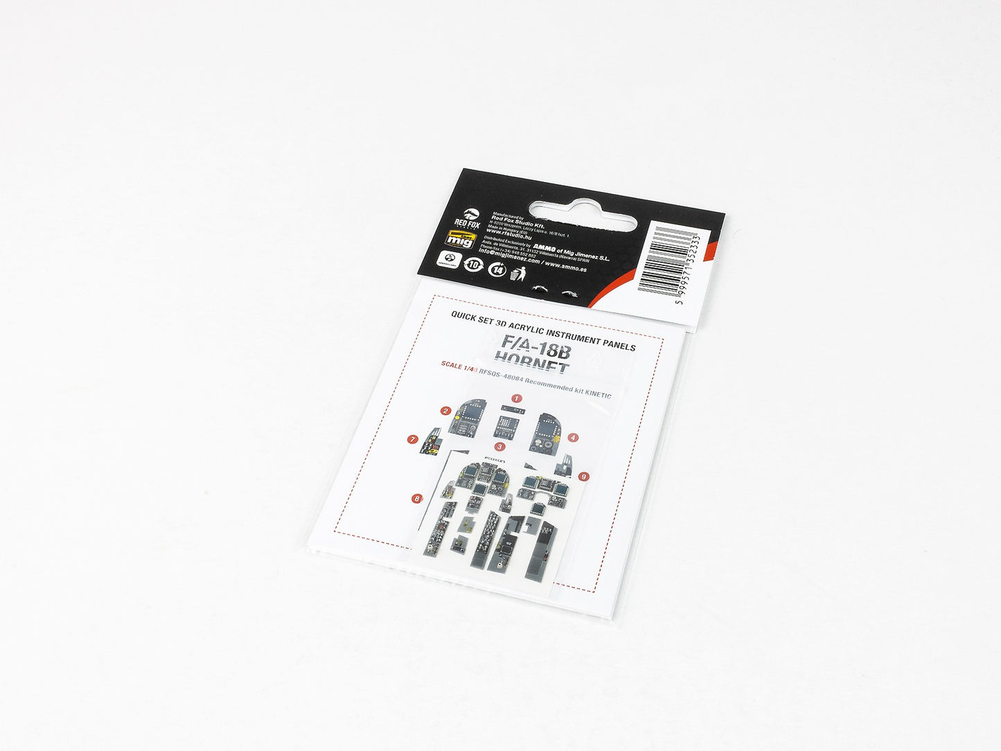 Red Fox RFS-48084 1:48 F/A-18B Hornet 3D Instrument Panel