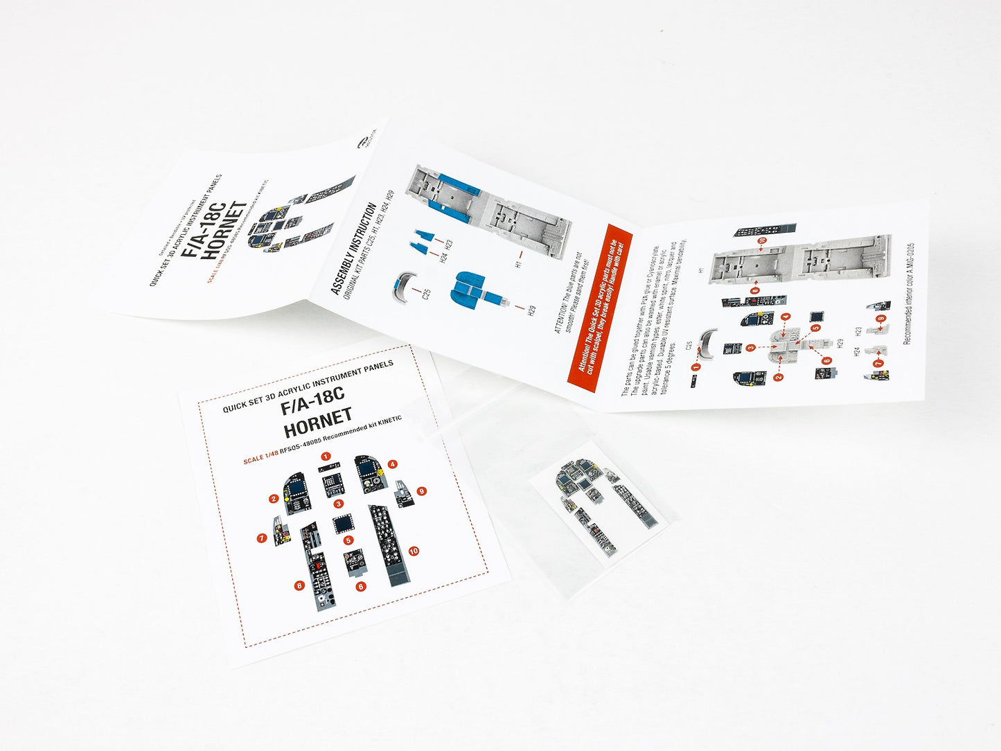 Red Fox RFS-48085 1:48 F/A-18C Hornet 3D Instrument Panel