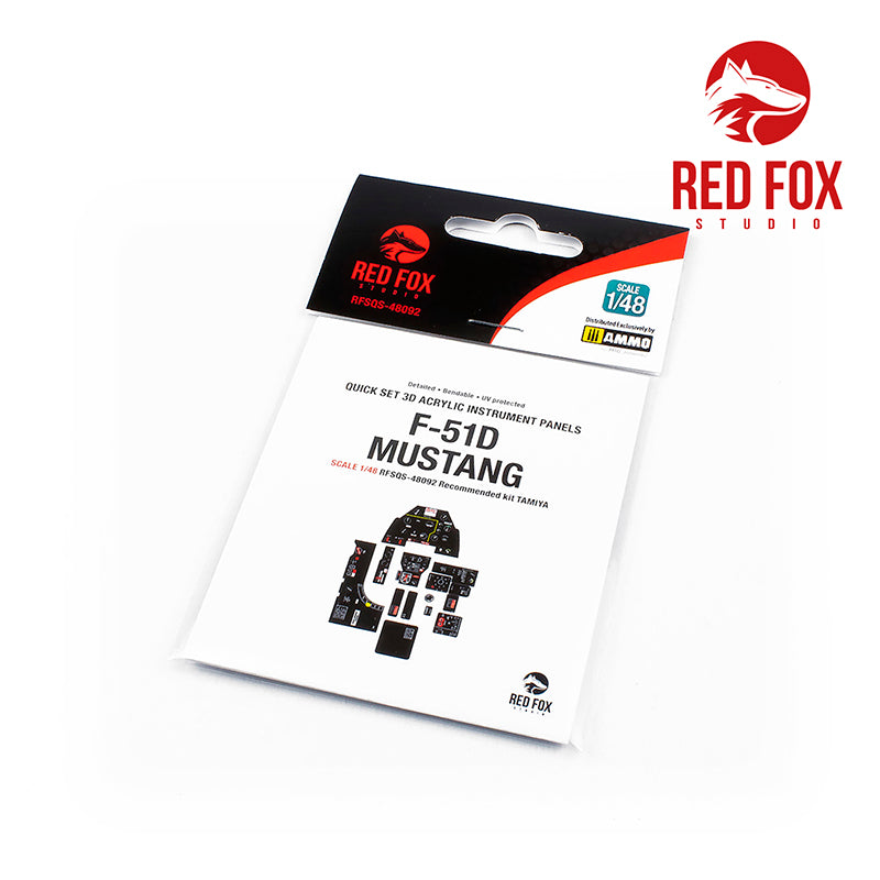 Red Fox RFS-48092 1:48 F-51D Mustang 3D Instrument Panel