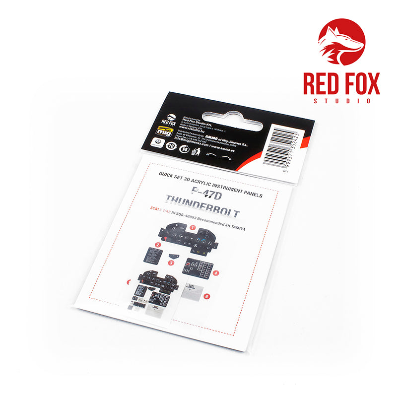 Red Fox RFS-48093 1:48 P-47D Thunderbolt 3D Instrument Panel