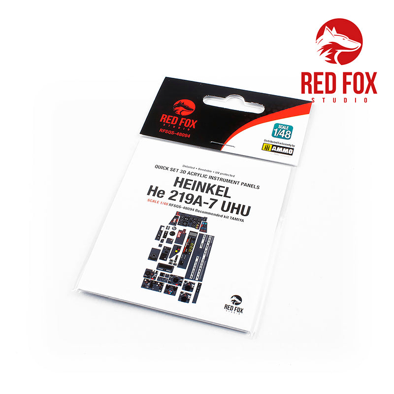Red Fox RFS-48094 1:48 He-219A-7 Uhu 3D Instrument Panel