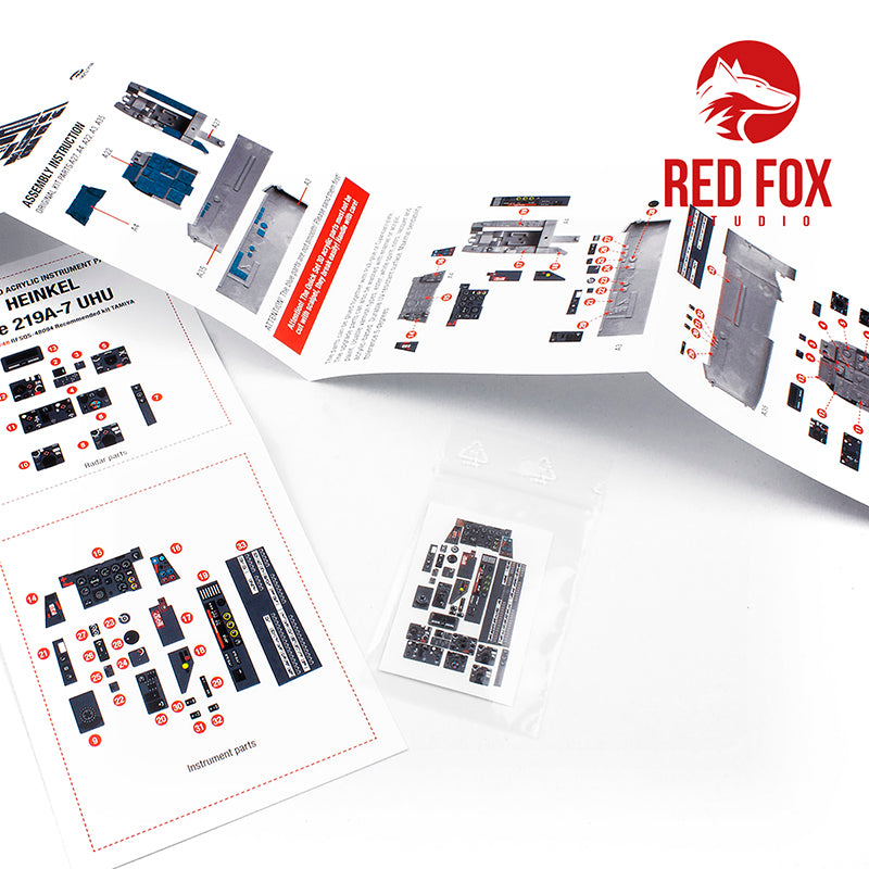 Red Fox RFS-48094 1:48 He-219A-7 Uhu 3D Instrument Panel