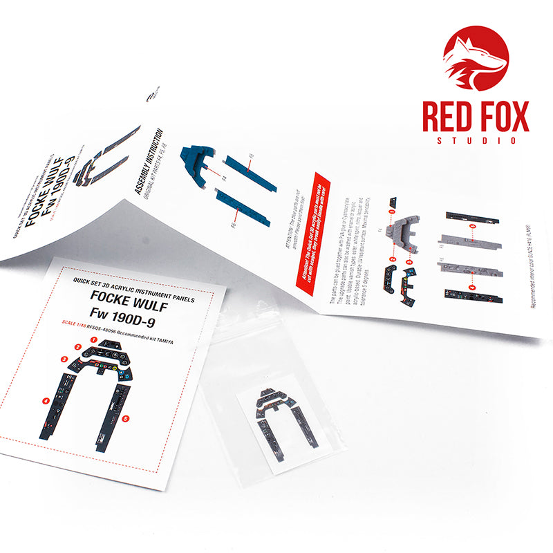 Red Fox RFS-48096 1:48 Fw-190D-9 3D Acrylic Instrument Panel