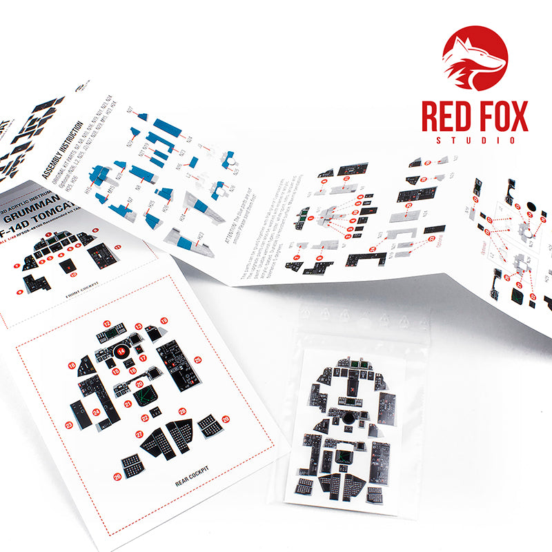 Red Fox RFS-48100 1:48 F-14D Tomcat 3D Acrylic Instrument Panel