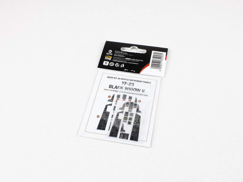 Red Fox RFS-48104 1:48 YF-23 Black Widow II 3D Panel