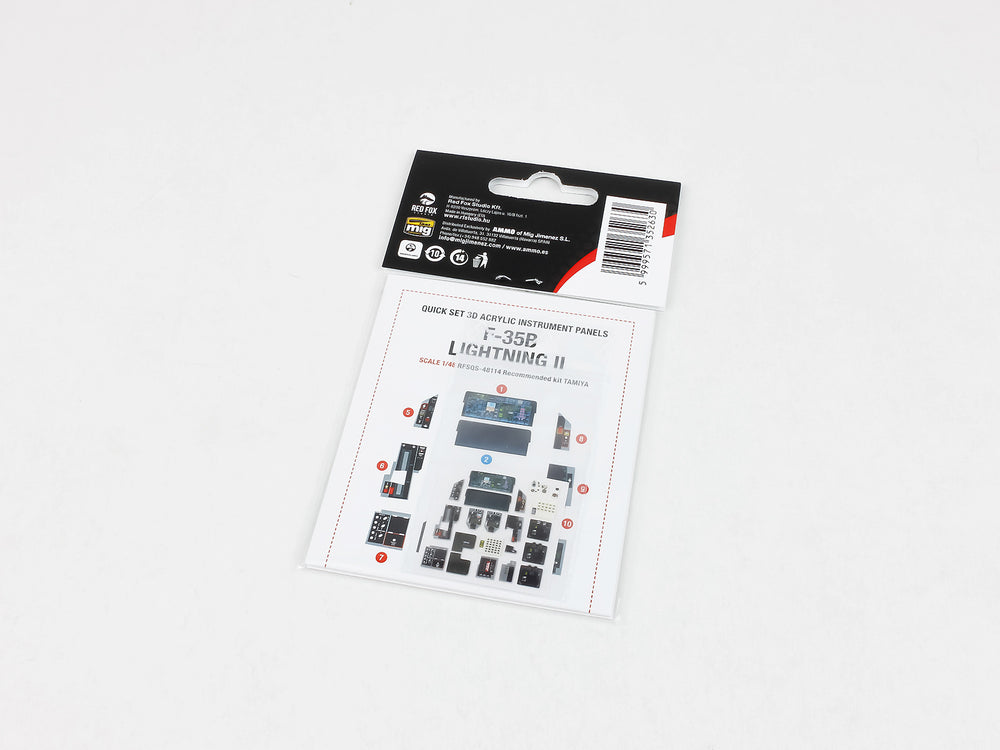 Red Fox RFS-48114 1:48 F-35B Lightning II 3D Instrument Panel