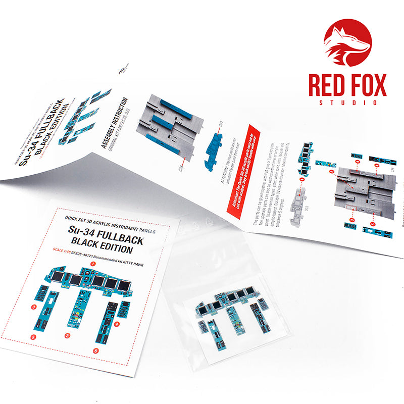 Red Fox RFS-48123 1:48 Su-34 Fullback Black Ed 3D Panel