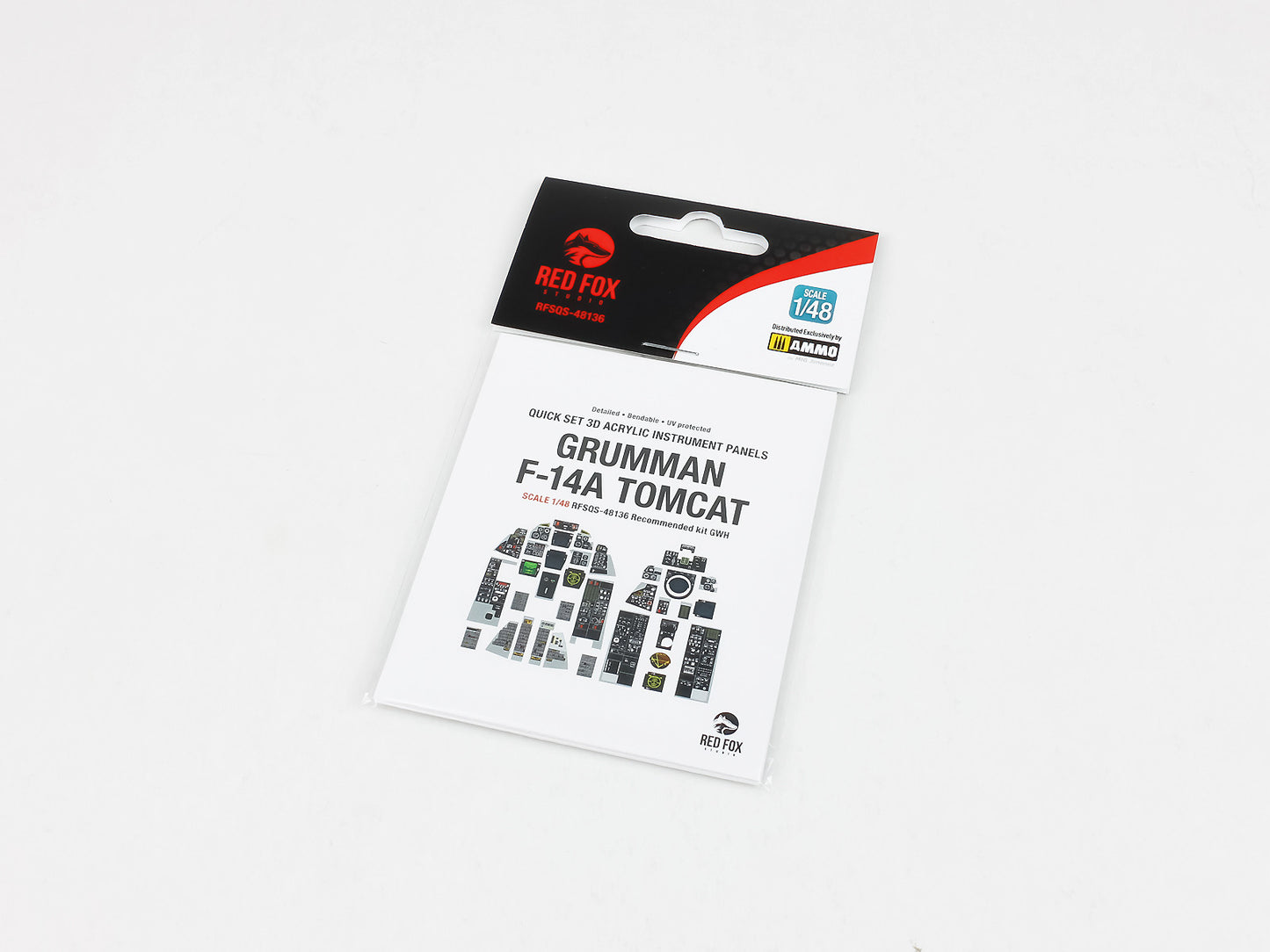 Red Fox Studio RFS-48136 1:48 Grumman F-14A Tomcat 3D Acrylic Instrument Panel