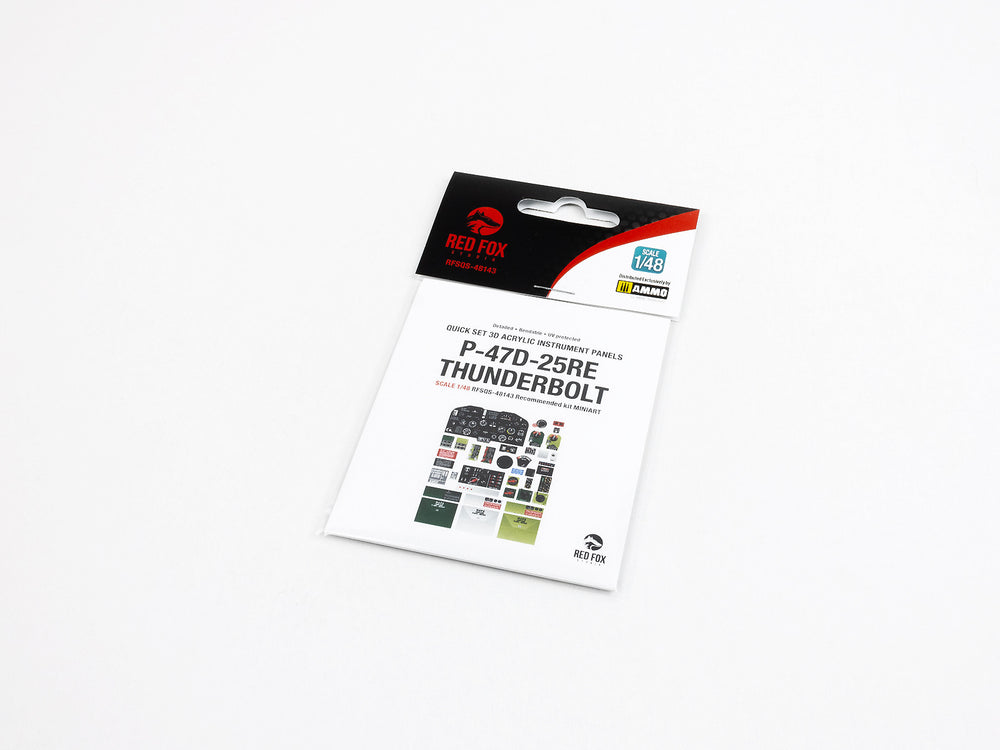 Red Fox RFS-48143 1:48 P-47D 25RE Thunderbolt 3D Instrument Panel