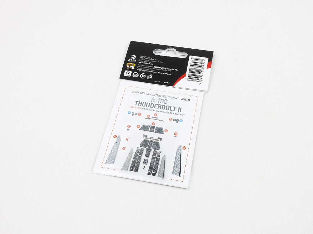 Red Fox RFS-48199 1:48 A-10C Thunderbolt II 3D Acrylic Instrument Panel
