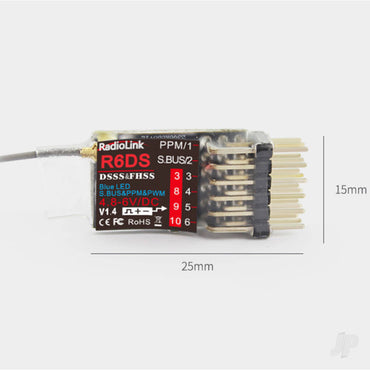 RadioLink R6DS 2.4GHz 10-Channel Receiver R101003