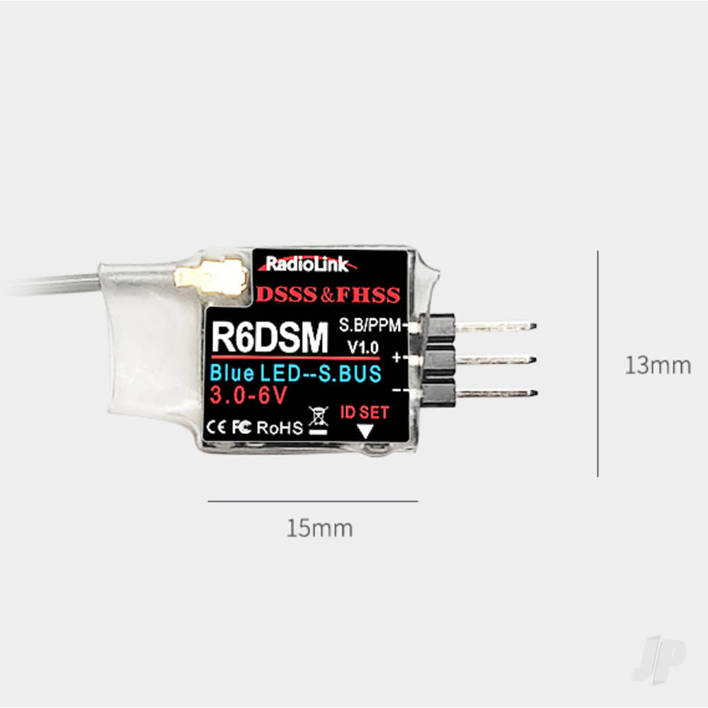 RadioLink R6DSM 2.4GHz 10-Channel Racing Drone Mini Receiver R101004
