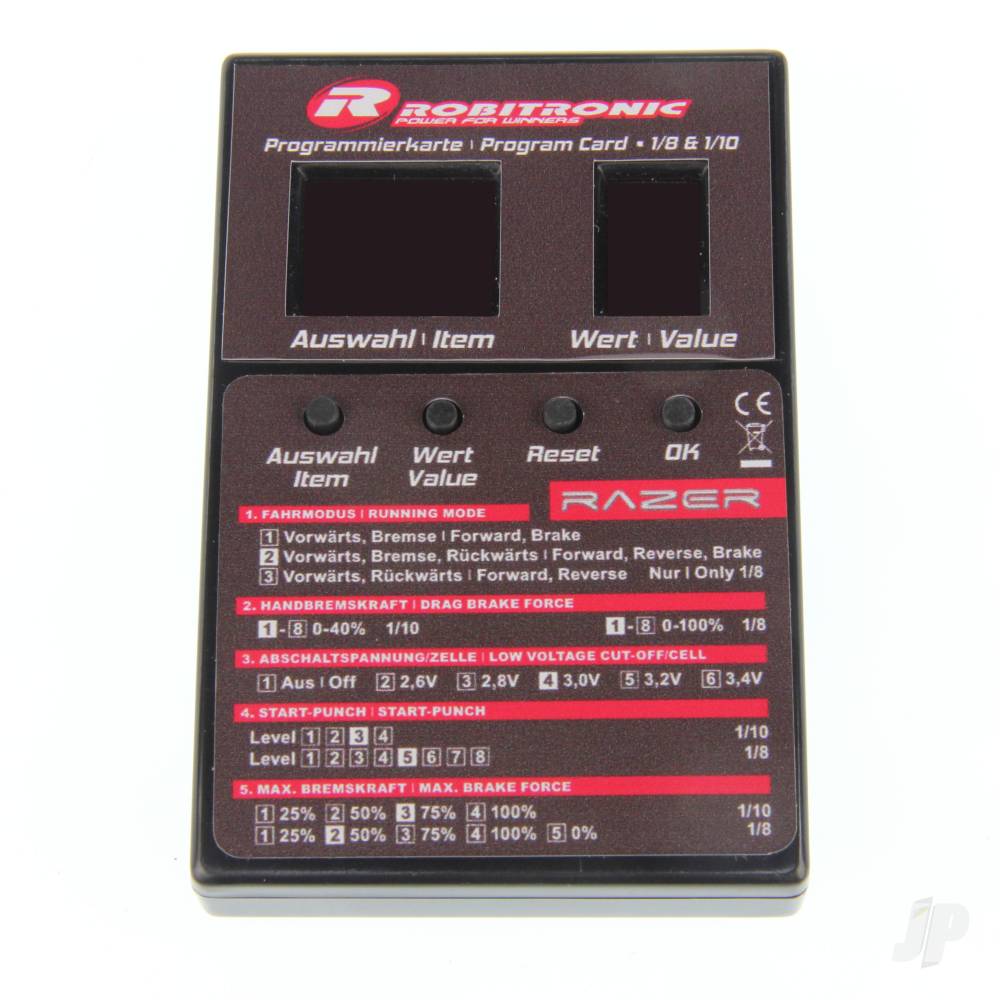 Robitronic Razer ESC LED Program Box (for ten and eight) R01269