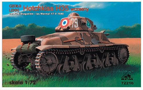 RPM RPM72216 1:72 French Hotchkiss H-35 Early 37mm SA18 Tank