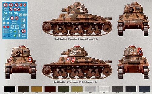 RPM RPM72216 1:72 French Hotchkiss H-35 Early 37mm SA18 Tank