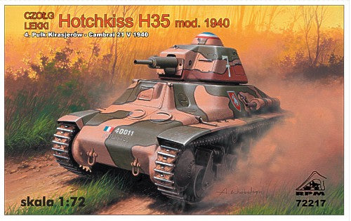 RPM RPM72217 1:72 French Hotchkiss H-35 Early 37mm SA38 Tank