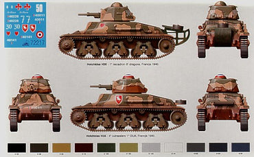 RPM RPM72217 1:72 French Hotchkiss H-35 Early 37mm SA38 Tank