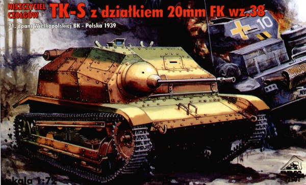 RPM RPM72501 1:72 Tankietka TK-S with 20mm Fk wz.38