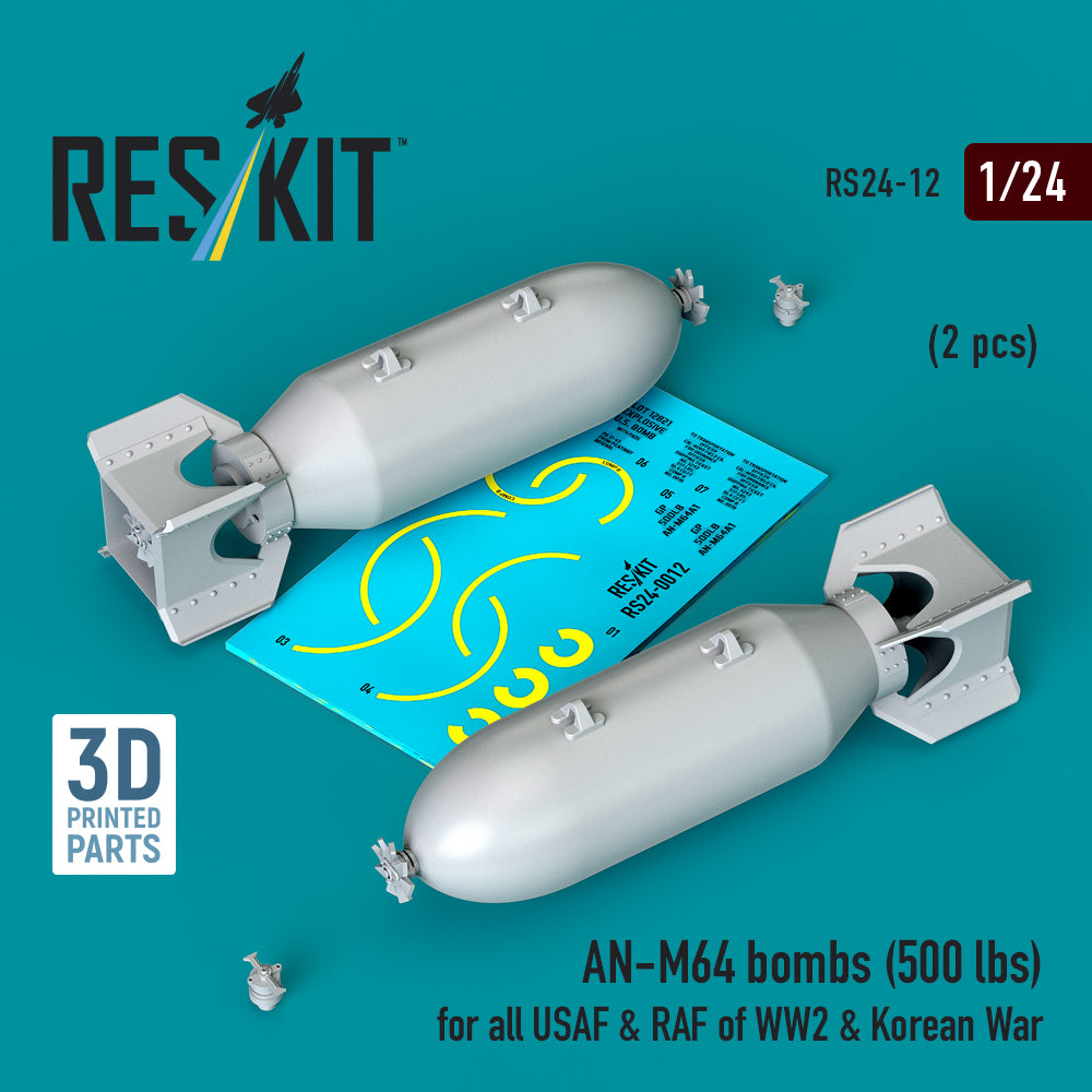 ResKit RS24-0012 1:24 AN-M64 bombs