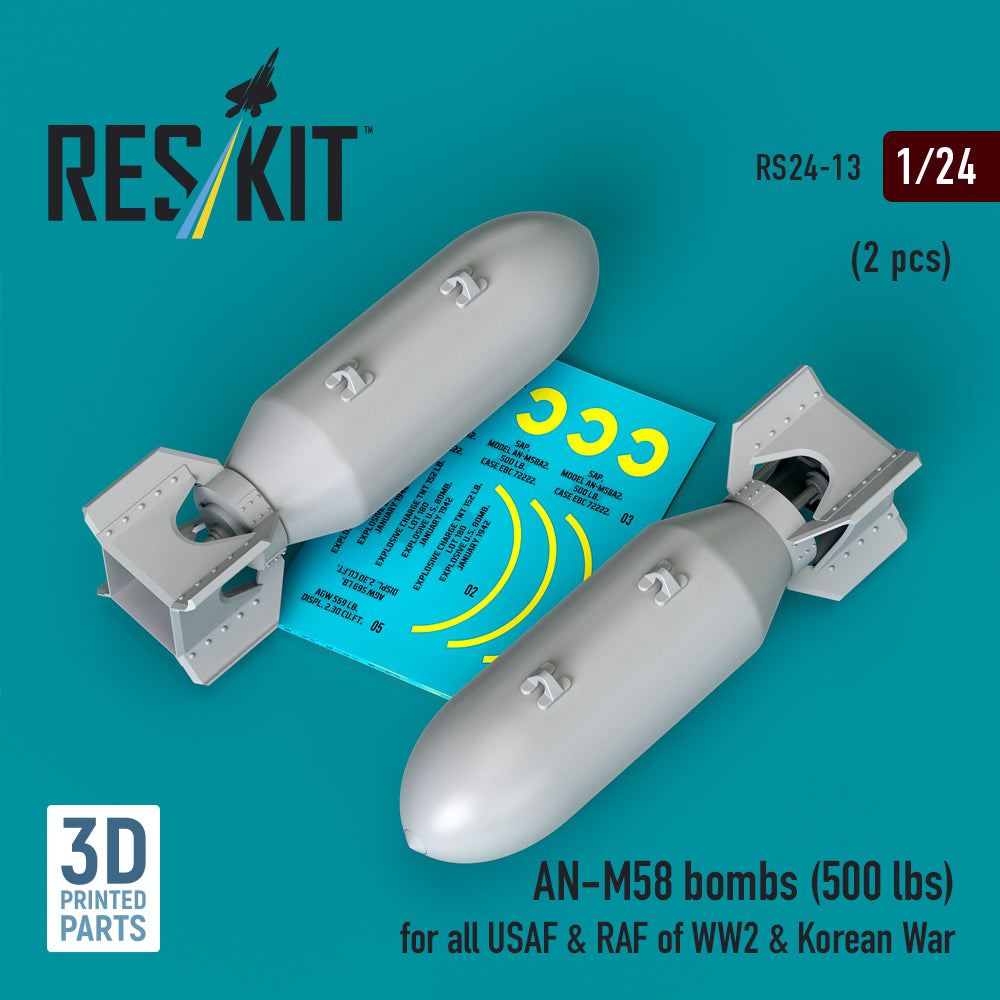 ResKit RS24-0013 1:24 AN-M58 bombs