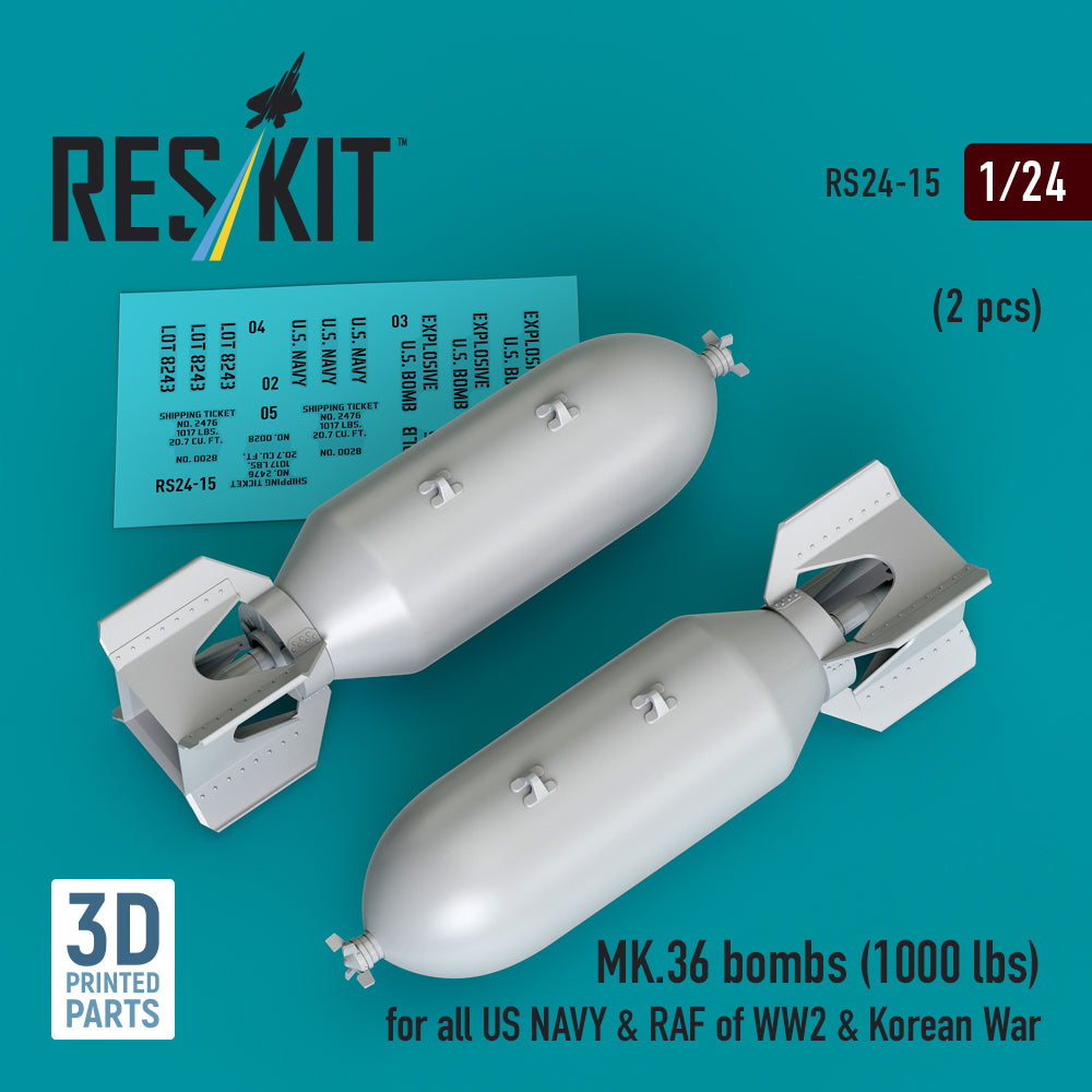 ResKit RS24-0015 1:24 MK.36 bombs