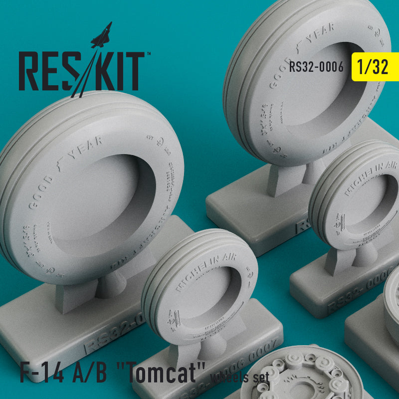 ResKit RS32-0006 1:32 Grumman F-14A/F-14B 'Tomcat' wheels set