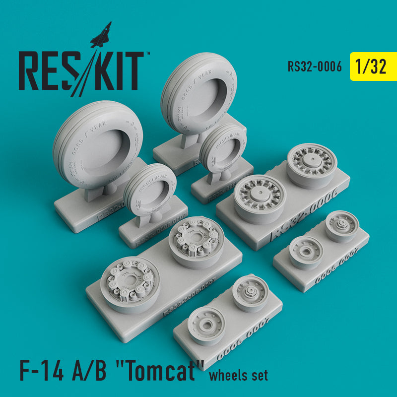 ResKit RS32-0006 1:32 Grumman F-14A/F-14B 'Tomcat' wheels set