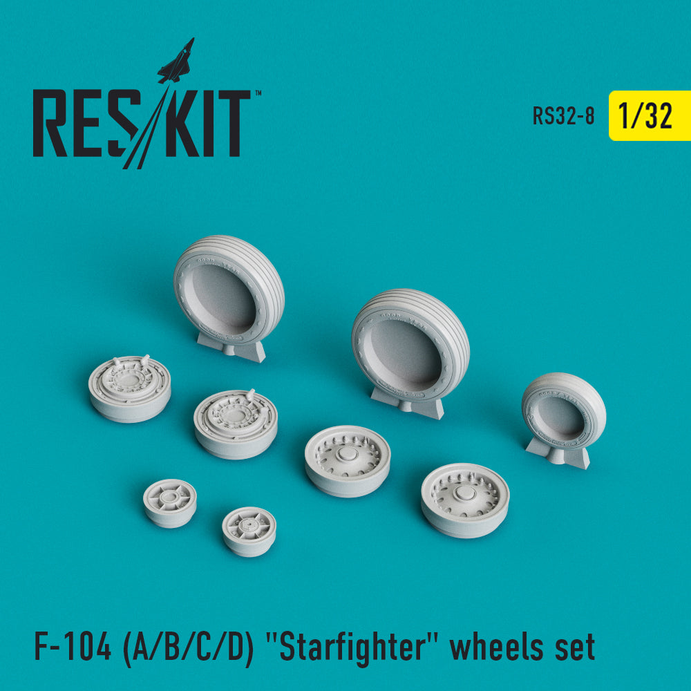 ResKit RS32-0008 1:32 Lockheed F-104C Starfighter wheels set