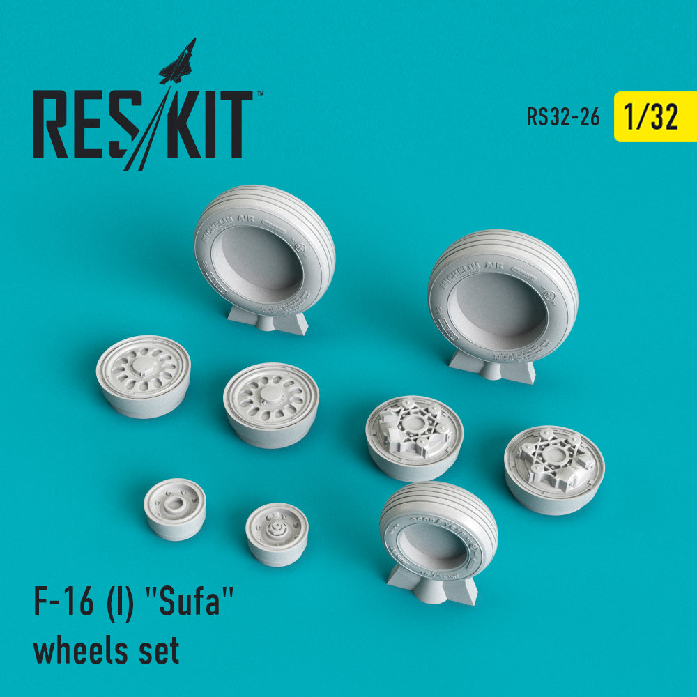 ResKit RS32-0026 1:32 Lockheed-Martin F-16I Sufa 'Storm' wheels set