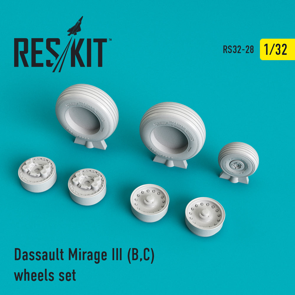 ResKit RS32-0028 1:32 Dassault_Mirage IIIB/IIIC) wheels set