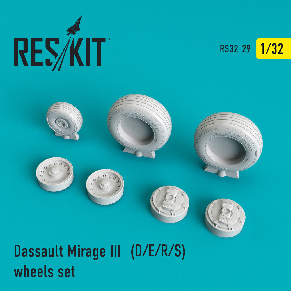 ResKit RS32-0029 1:32 Dassault_Mirage IIID/IIIE/IIIR/IIIS) wheels set