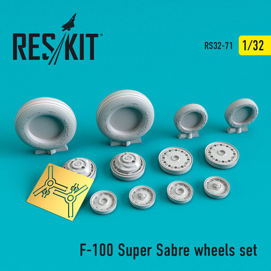 ResKit RS32-0071 1:32 North-American F-100 'Super Sabre' wheels set
