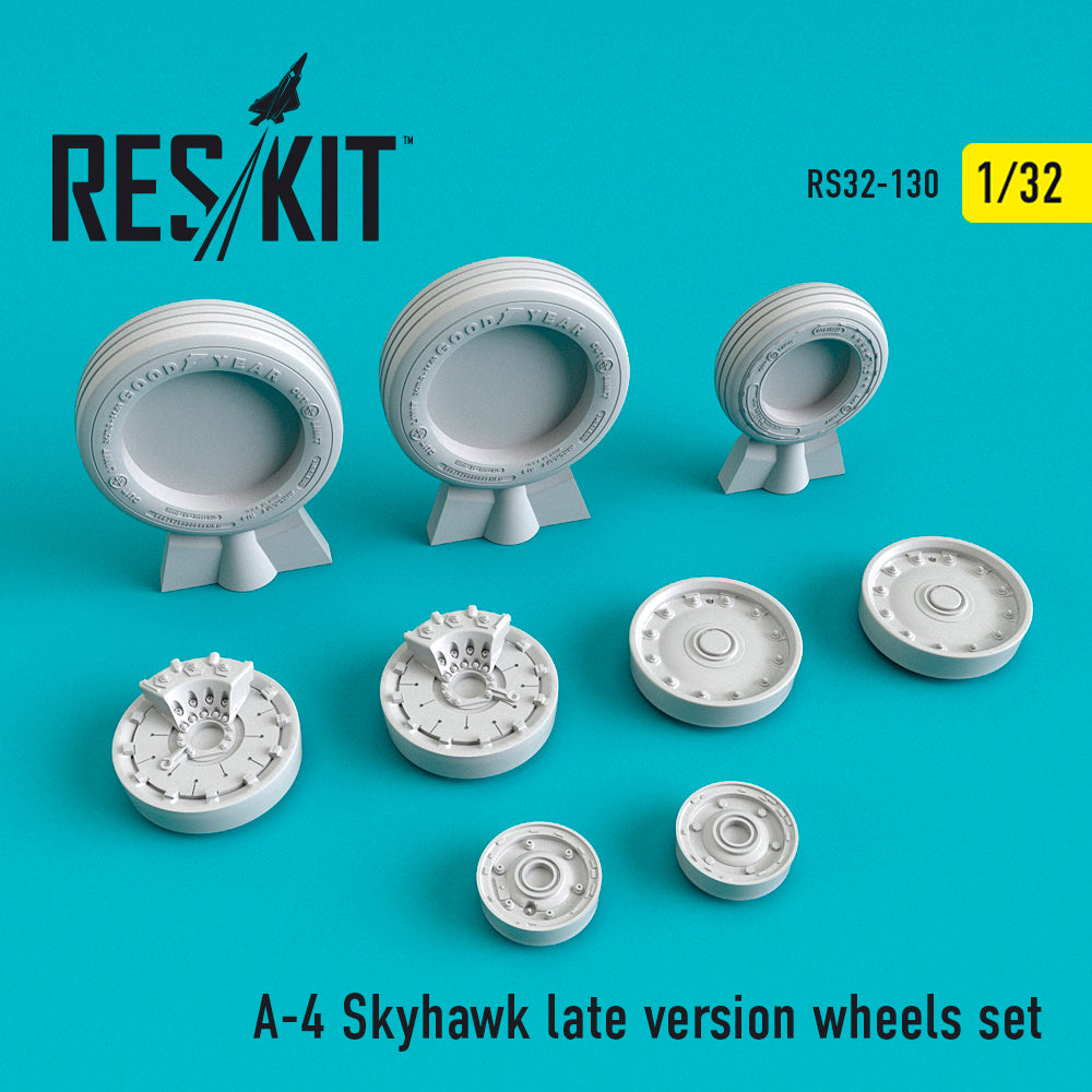 ResKit RS32-0130 1:32 Douglas A-4E Skyhawk late version wheels set