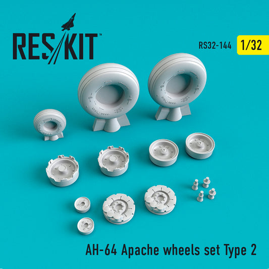 ResKit RS32-0144 1:32 Bell/Boeing AH-64A Apache wheels set Type 2