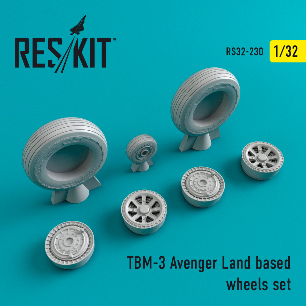 ResKit RS32-0230 1:32 Grumman TBM-3 Avenger Land based wheels set