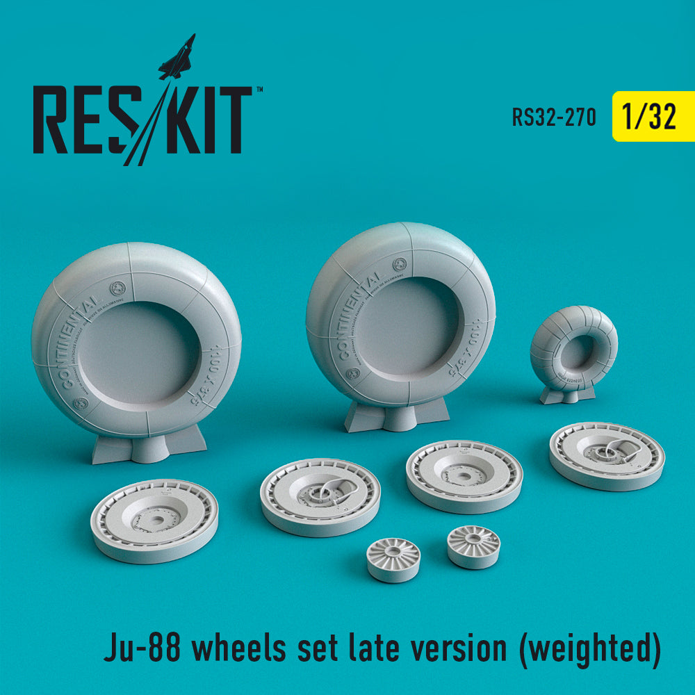 ResKit RS32-0270 1:32 Junkers Ju-88A-4 wheels set late version