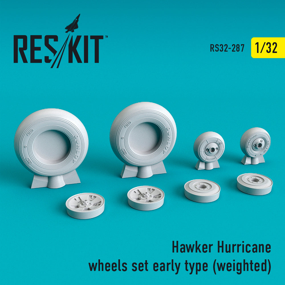 ResKit RS32-0287 1:32 Hawker Hurricane wheels set early type