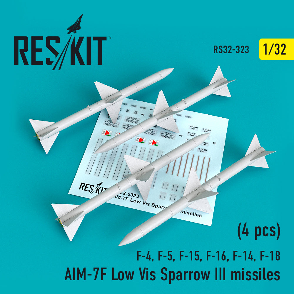 ResKit RS32-0323 1:32 AIM-7F Low Vis Sparrow III missiles