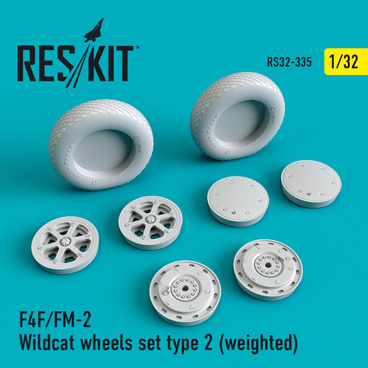 ResKit RS32-0335 1:32 Grumman F-4F/General-Motors FM-2 Wildcat wheels set type 2