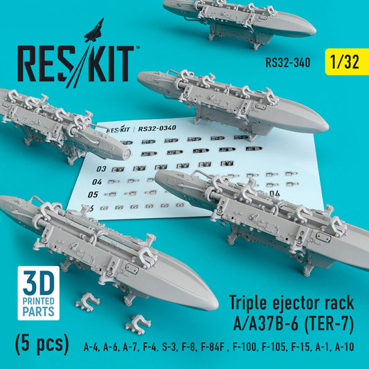 ResKit RS32-0340 1:32 Triple Ejector Rack A/A37B-6