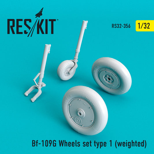 ResKit RS32-0356 1:32 Messerschmitt Bf-109G Wheels set type 1