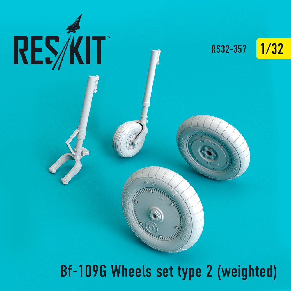 ResKit RS32-0357 1:32 Messerschmitt Bf-109G Wheels set type 2