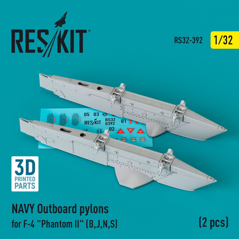 ResKit RS32-0392 1:32 US NAVY Outboard pylons for McDonnell F-4 Phantom II
