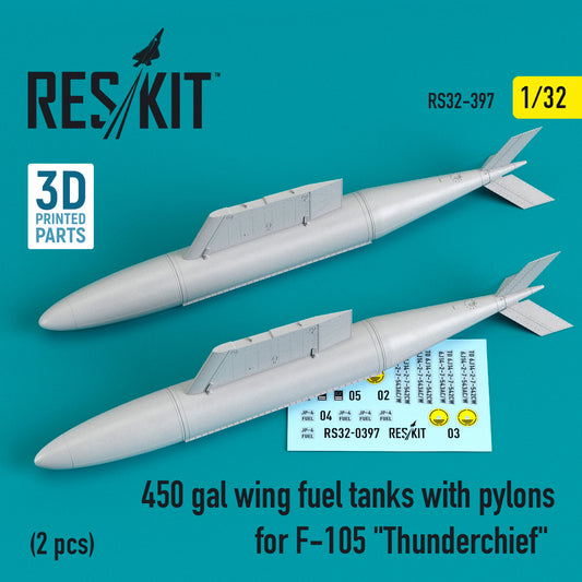 ResKit RS32-0397 1:32 F-105D/G Thunderchief Wing Fuel Tanks