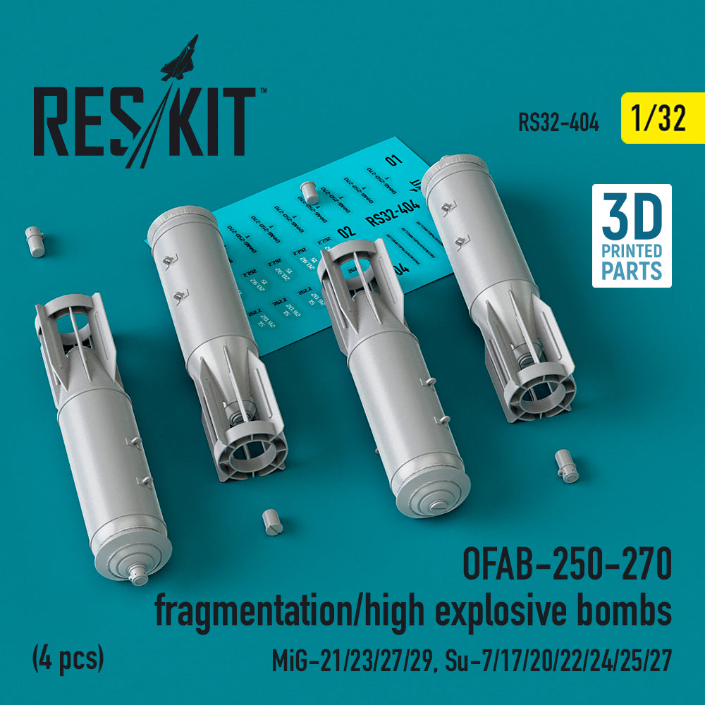 ResKit RS32-0404 1:32 OFAB-250-270 fragmentation/high explosive bombs
