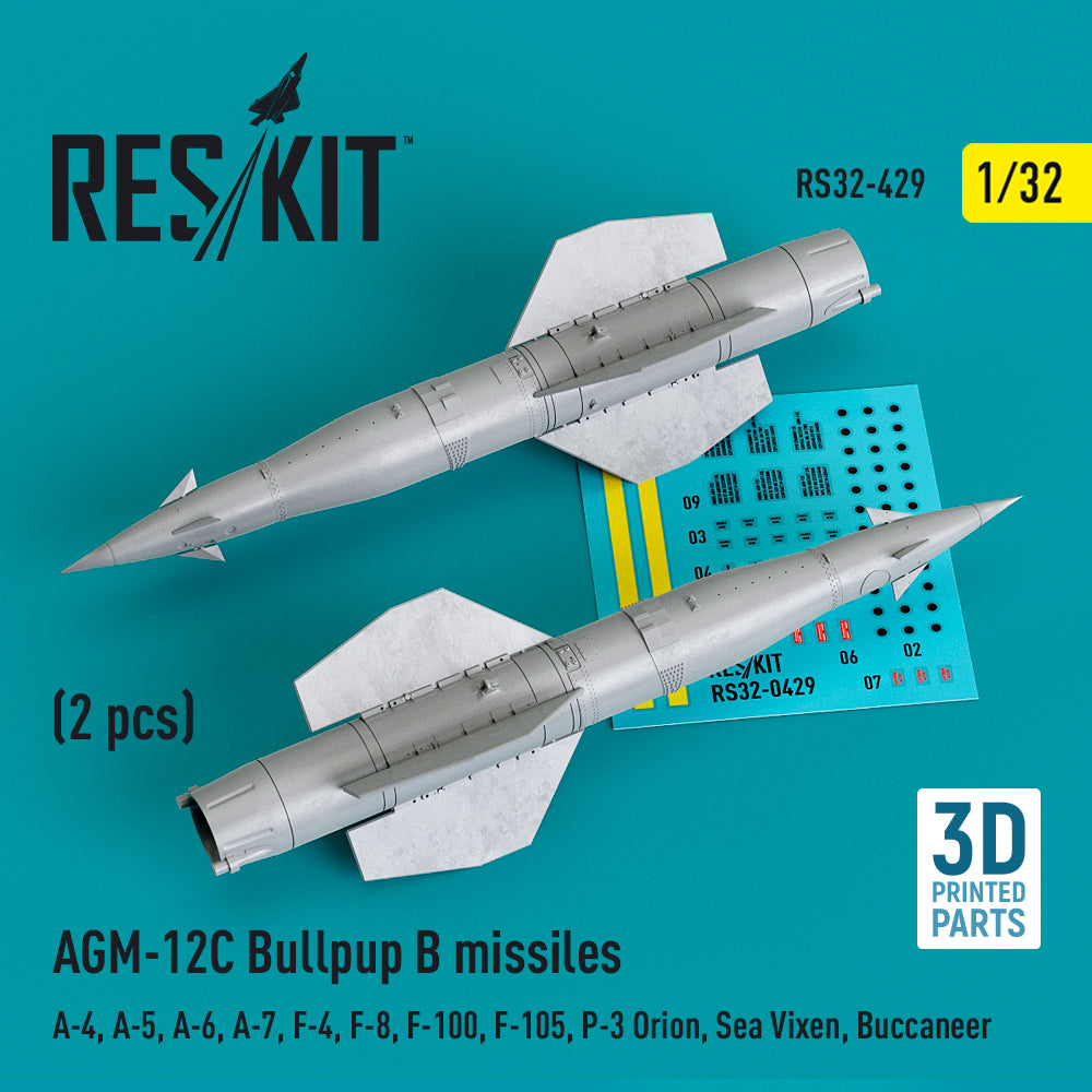ResKit RS32-0429 1:32 AGM-12C Bullpup B missiles