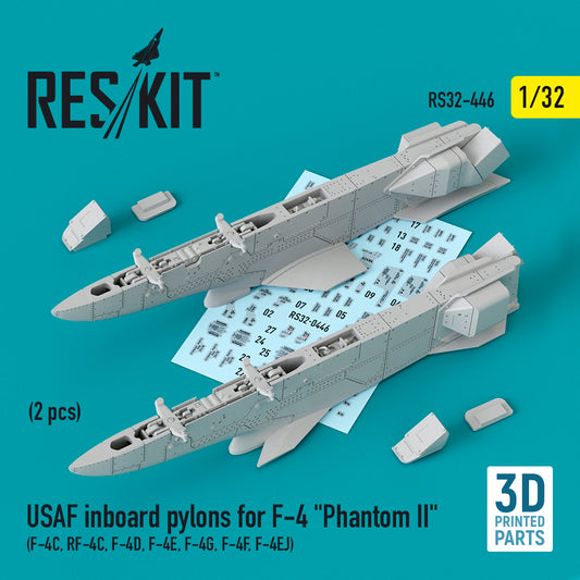 ResKit RS32-0446 1:32 USAF Inboard pylons for McDonnell F-4 Phantom II