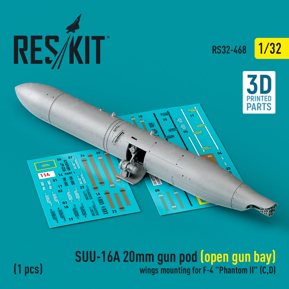 ResKit RS32-0468 1:32 SUU-16A 20mm gun pod